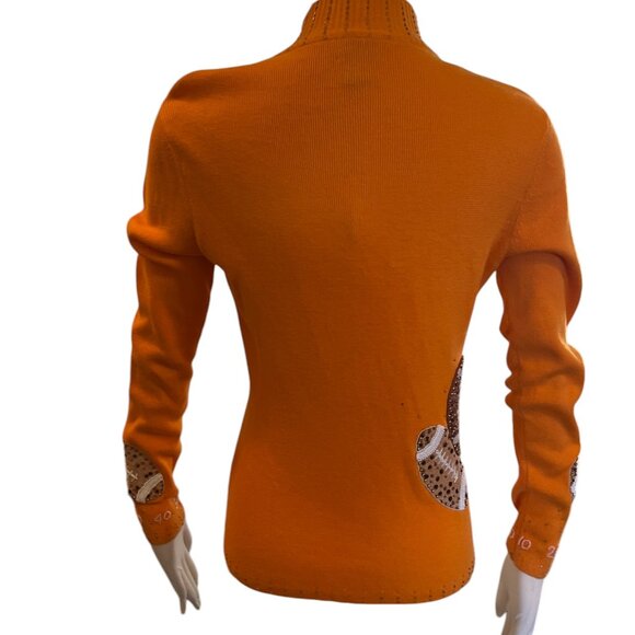 Berek Vintage Medium Football Sweater Clemson Auburn Cardigan Tennessee Orange - Picture 3 of 7